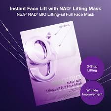 Numbuzin – No.9 NMN + 50 Peptides Bio Lifting-sil Full Face Mask 1pcs - Image 2