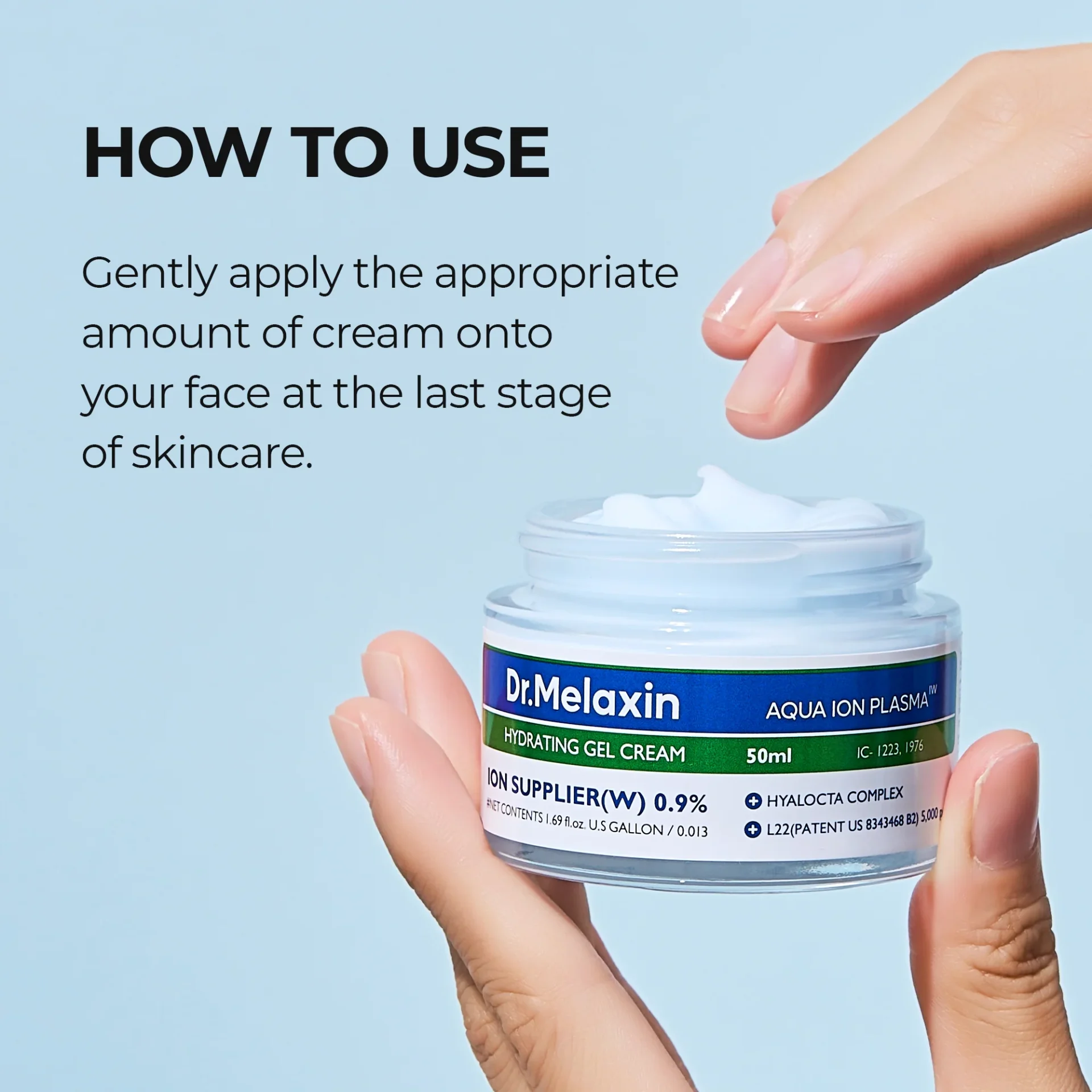 Dr.Melaxin – Aqua Ion Plasma Hydrating Gel Cream, 50ml - Image 2