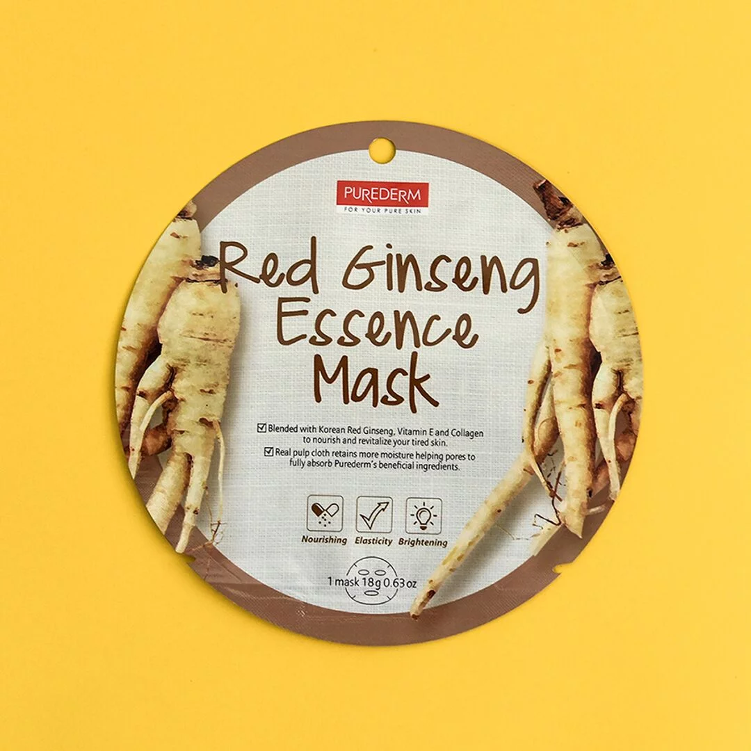 PUREDERM Red Ginseng Essence Mask, 18 g - Image 2