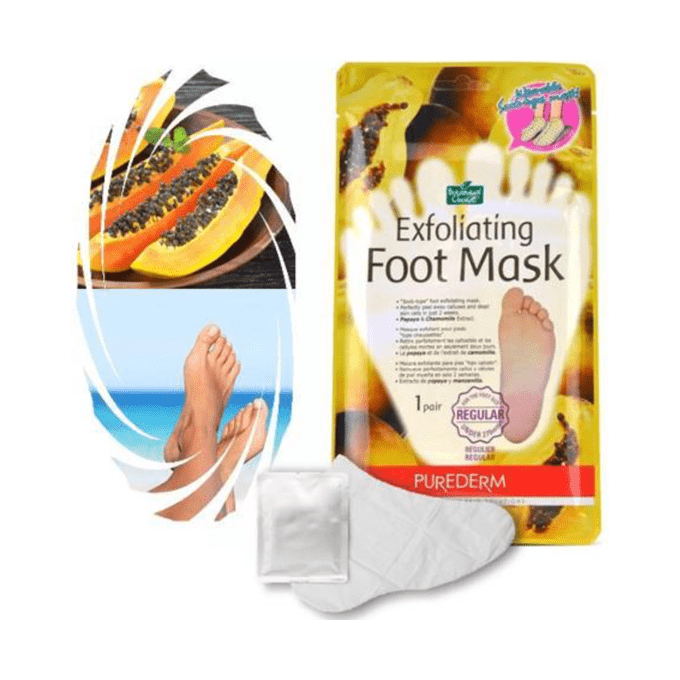 PUREDERM Exfoliating Foot Mask (Regular), 1 pair