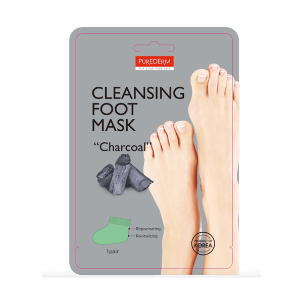 PUREDERM Detoxifying Foot Mask CHARCOAL, 1 pc
