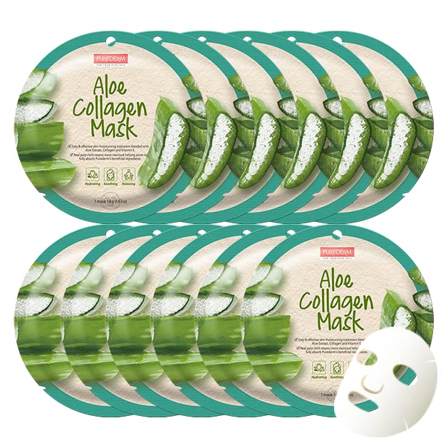 PUREDERM ALOE Collagen Mask (Circle),18 g - Image 2