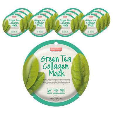 PUREDERM GREEN TEA Collagen Mask (Circle), 18 g