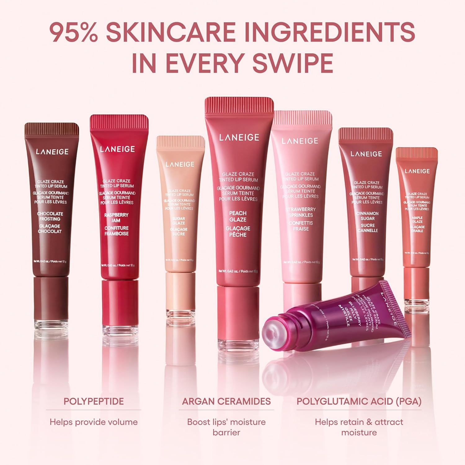 LANEIGE – Glaze Craze Tinted Lip Serum (Cinnamon Sugar), 12g - Image 3