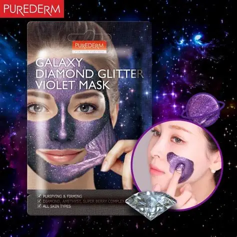 PUREDERM Galaxy Diamond Glitter VIOLET Mask, 10 g - Image 3