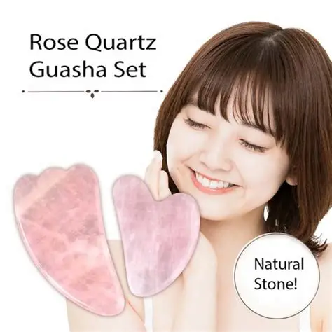 PUREDERM Guasha Pad Rose Quartz 8 x 5 x 0,4 cm, 1 pc - Image 2