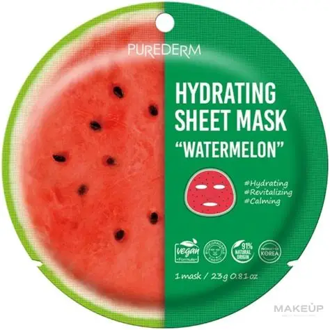 PUREDERM Hydrating Sheet Mask Watermelon, 23 g