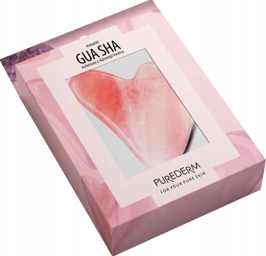 PUREDERM Guasha Pad Rose Quartz 8 x 5 x 0,4 cm, 1 pc