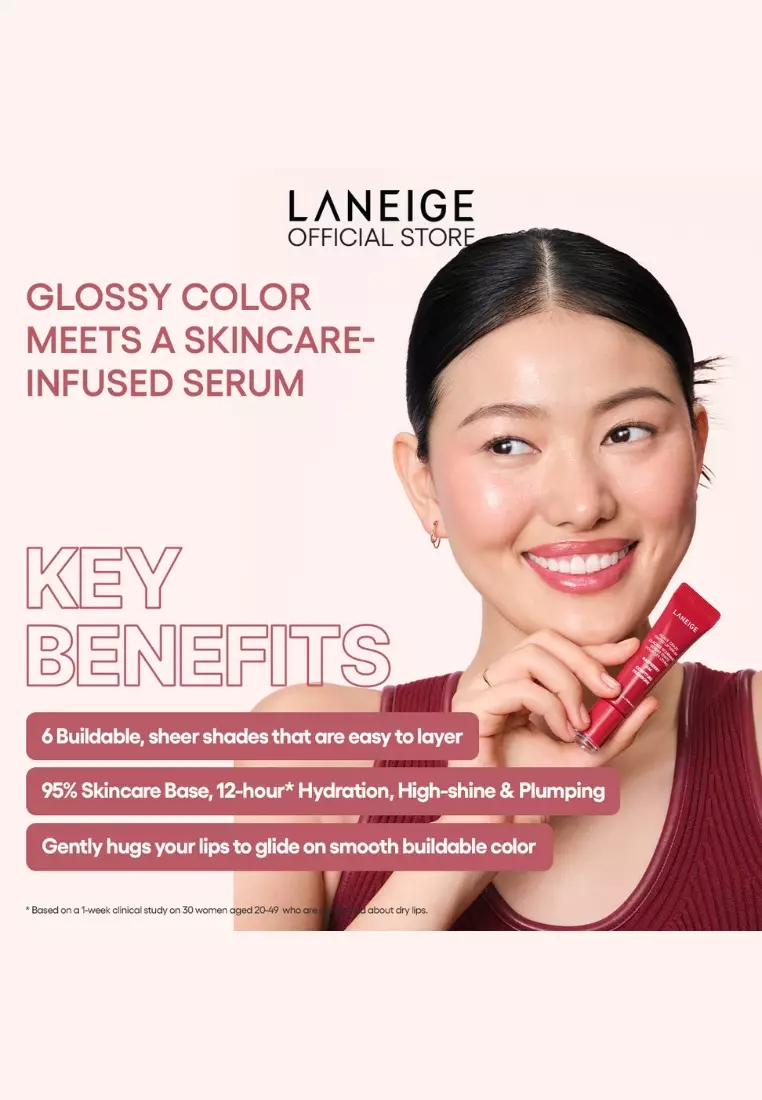 LANEIGE – Glaze Craze Tinted Lip Serum (Peach Glaze), 12g - Image 2
