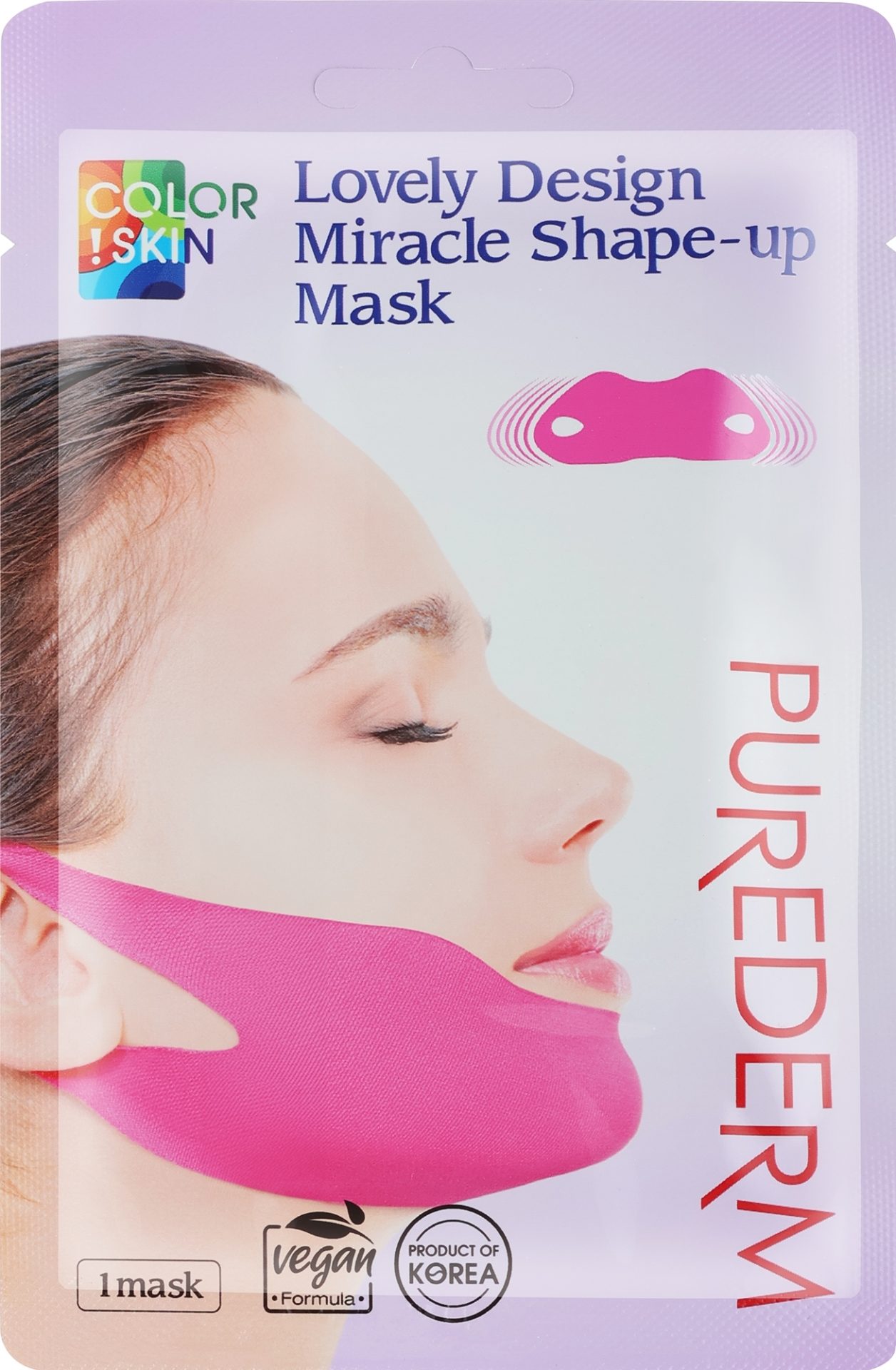 PUREDERM Lovely Design Miracle Shape-up Mask, 1 pc