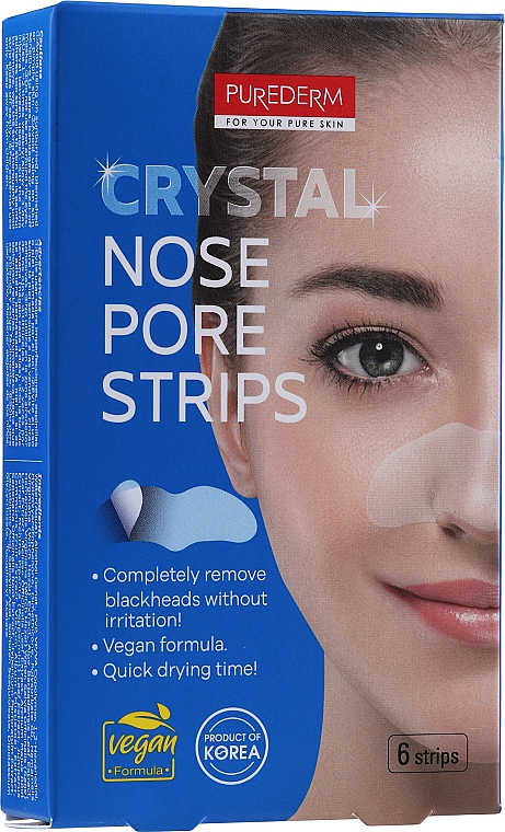 PUREDERM Crystal Nose Pore Strip 6 STRIPS VEGAN, 6 pcs. - Image 2