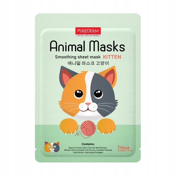 PUREDERM Animal Mask Kitten, 21ml