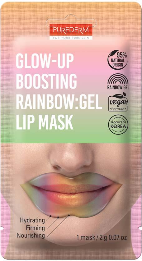 PUREDERM Glow-up Boosting RAINBOW:Gel Lip Mask, 2 g