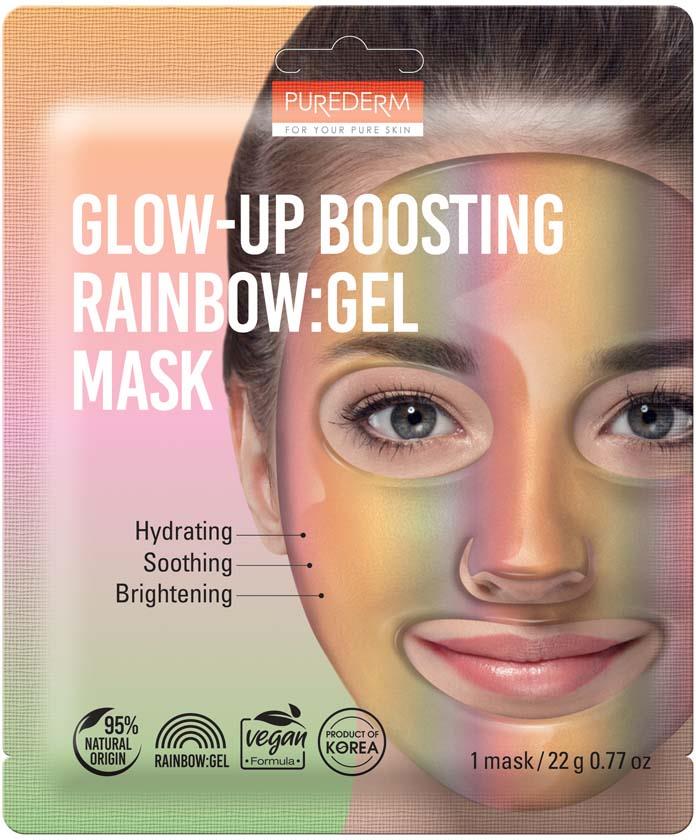 PUREDERM Glow-up Boosting RAINBOW:Gel Mask, 22 g