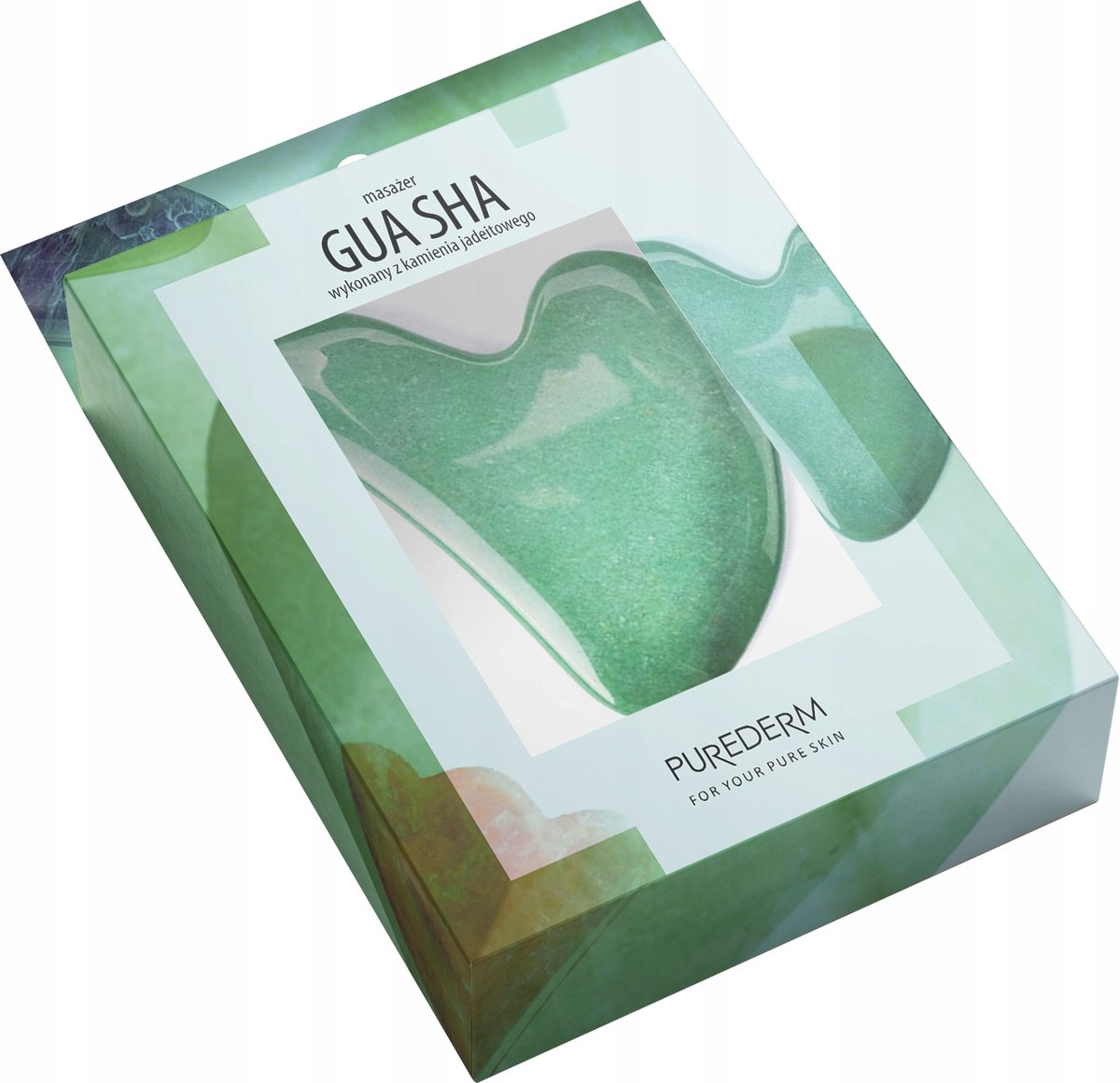 PUREDERM Guasha Pad Jade Green 8 x 5 x 0,45 cm, 1 pc
