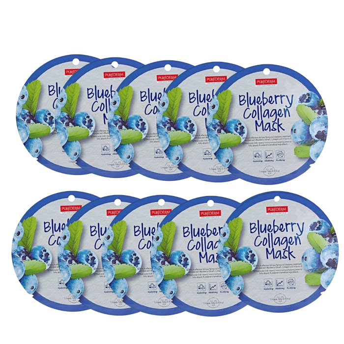 PUREDERM BLUEBERRY Collagen Mask (Circle), 18 g - Image 3